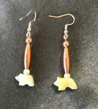 Copper Dangle Earrings w/ Embellishments