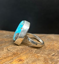 Morenci Turquoise Sterling Silver Ring  sz.6.5