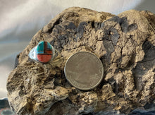 Sterling Silver Multi Stone Inlay Ring