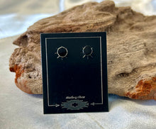 Turquoise & Different Stone Sterling Silver Small Stud Earrings