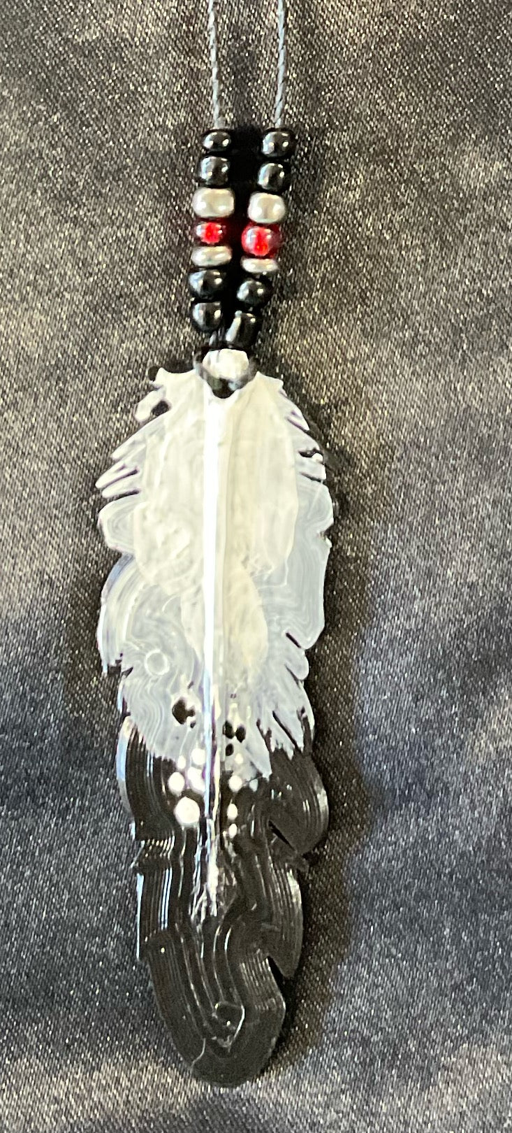 Original Painted Necklace By Seth Kingfisher