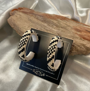 Beaded Hoop Earrings