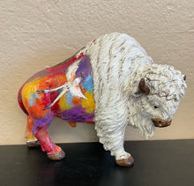 Painted Small Buffalo Statue #1