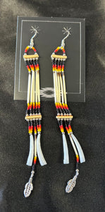Beaded Quill Earrings