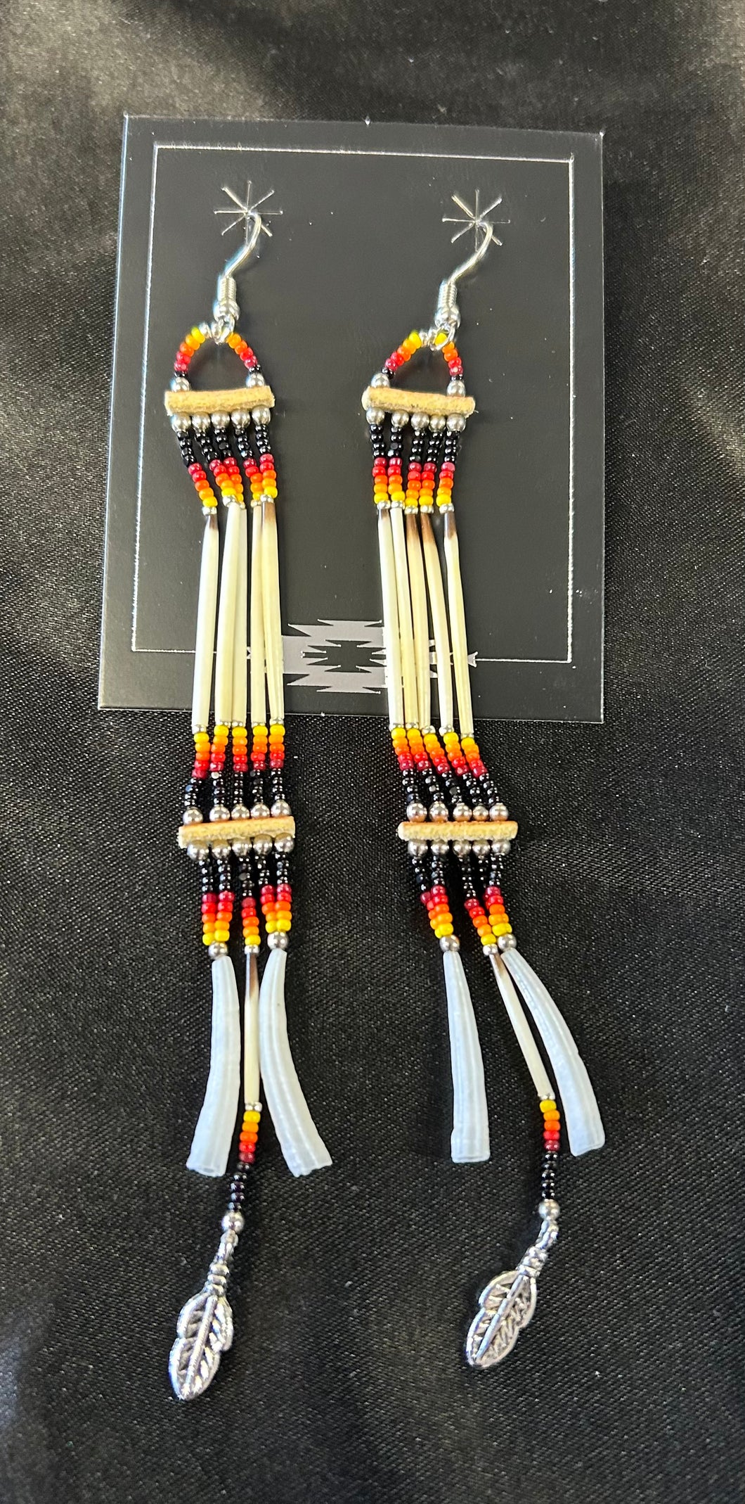 Beaded Quill Earrings