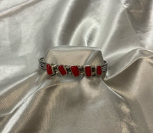 Red Coral Sterling Silver Bracelet