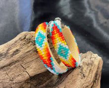 Beaded Hoop Earring 2”