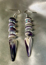 Wampum Shell Earrings 2"