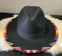 Beaded Black Fedora
