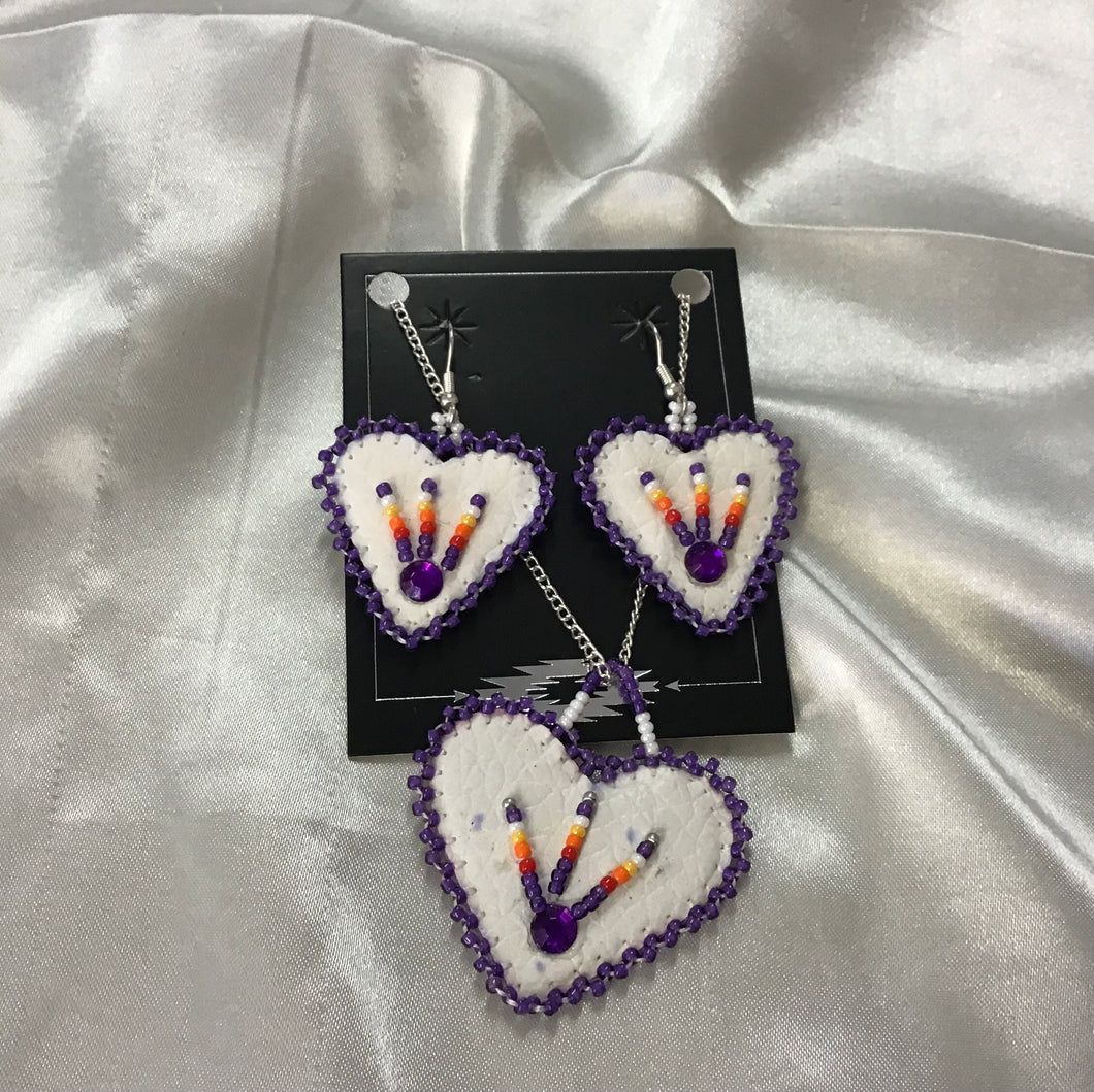 Beaded Necklace and Earring Set