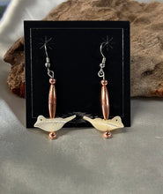 Copper Dangle Earrings w/ Embellishments