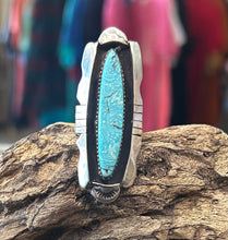 Sterling Silver Ring w/ Skyhorse Turquoise Adjustable