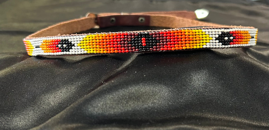 Leather Beaded Hat Bands