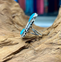 Sterling Silver Ring w/ Sleeping Beauty Turquoise size 5.5