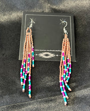 Beaded Dangle Fringe Earrings
