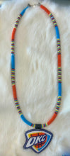 Beaded Cord Necklace w/ OKC Medallion 26"