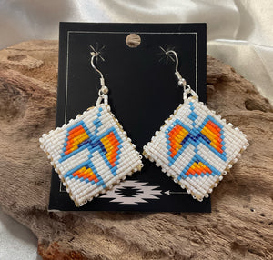 Beaded Water Bird Earrings