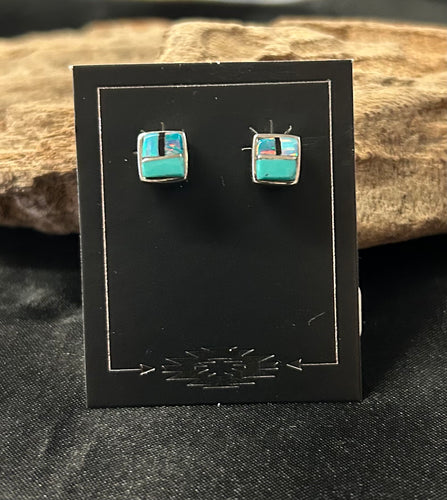 Kingman Turquoise Sterling Silver Earrings