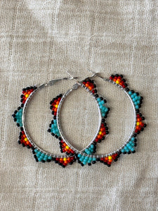 Blue Fire Hoops