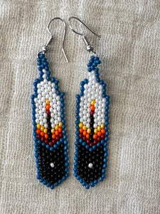 Beaded Feather Dangles