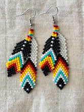 Beaded Feather Dangles