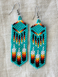 Beaded Feather Dangles