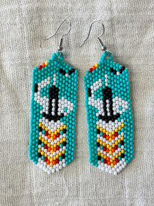 Beaded Feather Dangles