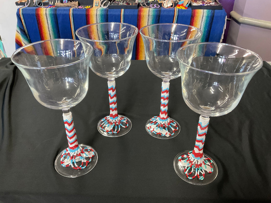 Beaded Wine Glasses 4 pc. Set – Chris Crosby's Purple Coyote