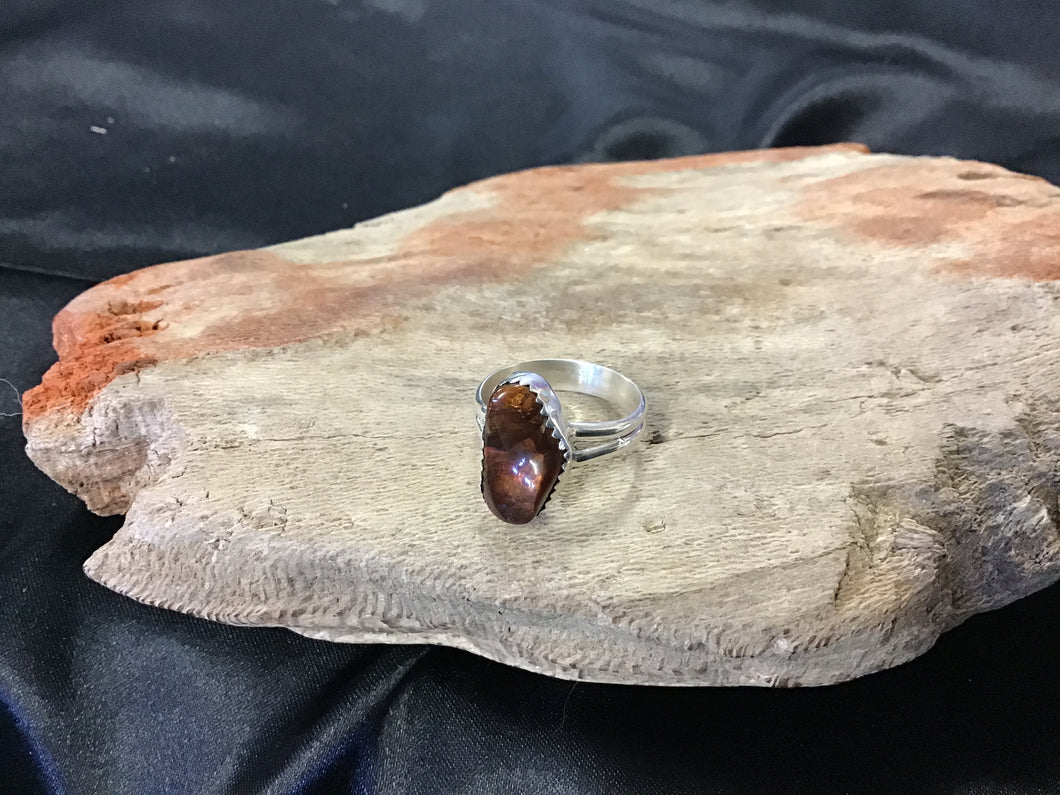 Fire Agate Ring SZ 7.5