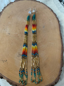 Extra Long Beaded "Shoulder Duster" Earrings