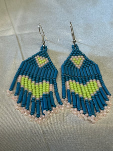 Beaded Fringe Dangle Earrings