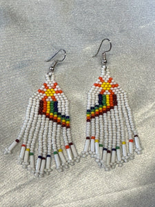 Beaded Fringe Dangle Earrings