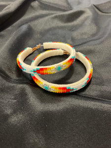 Beaded Hoop Earrings*