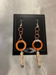 Dangle Earrings w/ Copper & Embellishments