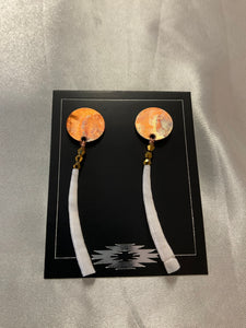 Dangle Earrings w/ Copper & Embellishments