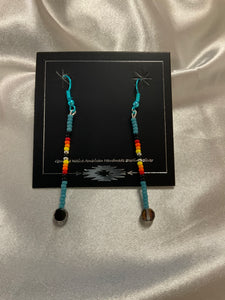 Straight Beaded Dangle Earrings