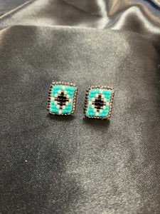 Beaded Stud Earrings