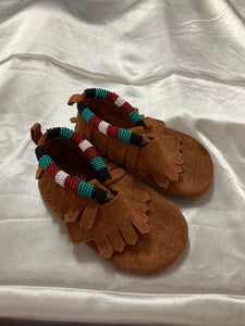 Beaded & Pucker Baby Moccasins