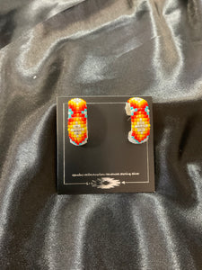Beaded Hoop Earrings*
