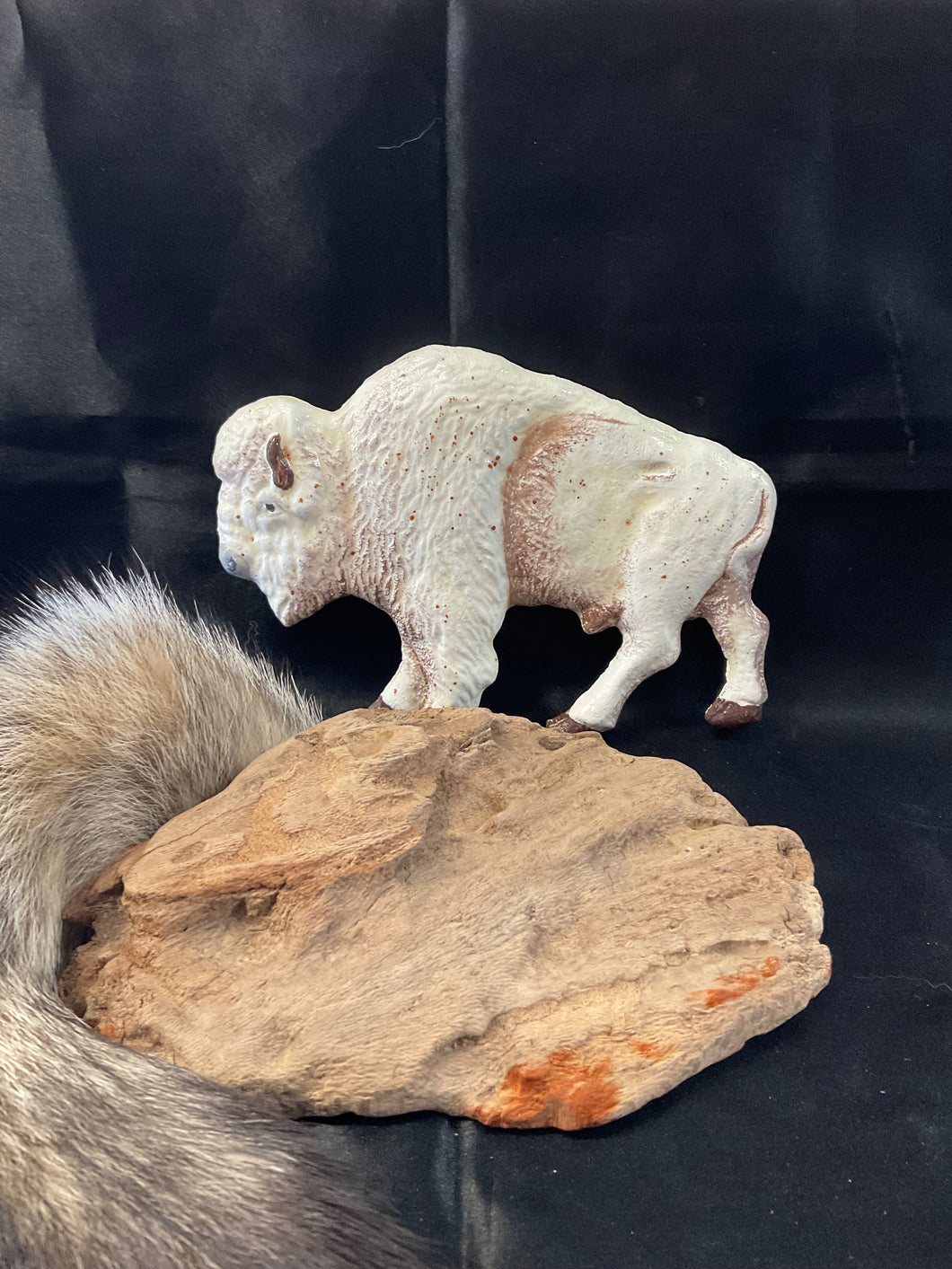 Original White Metal Buffalo By Bill McCully