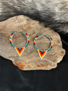 Beaded Hoop Earrings