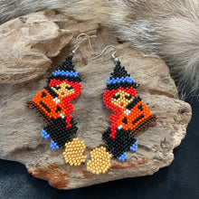 Brick Stitch Beaded Dangle Earrings