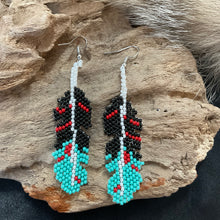 Brick Stitch Beaded Dangle Earrings