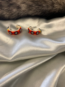 Beaded Hoop Earrings
