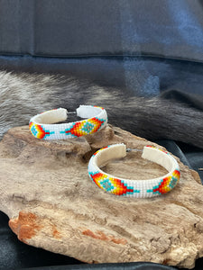 Beaded Hoop Earrings