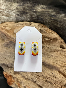 Beaded Hoop Earrings