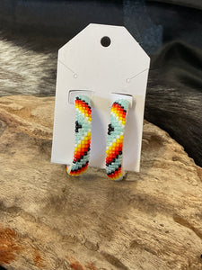 Beaded Hoop Earrings