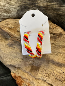 Beaded Hoop Earrings