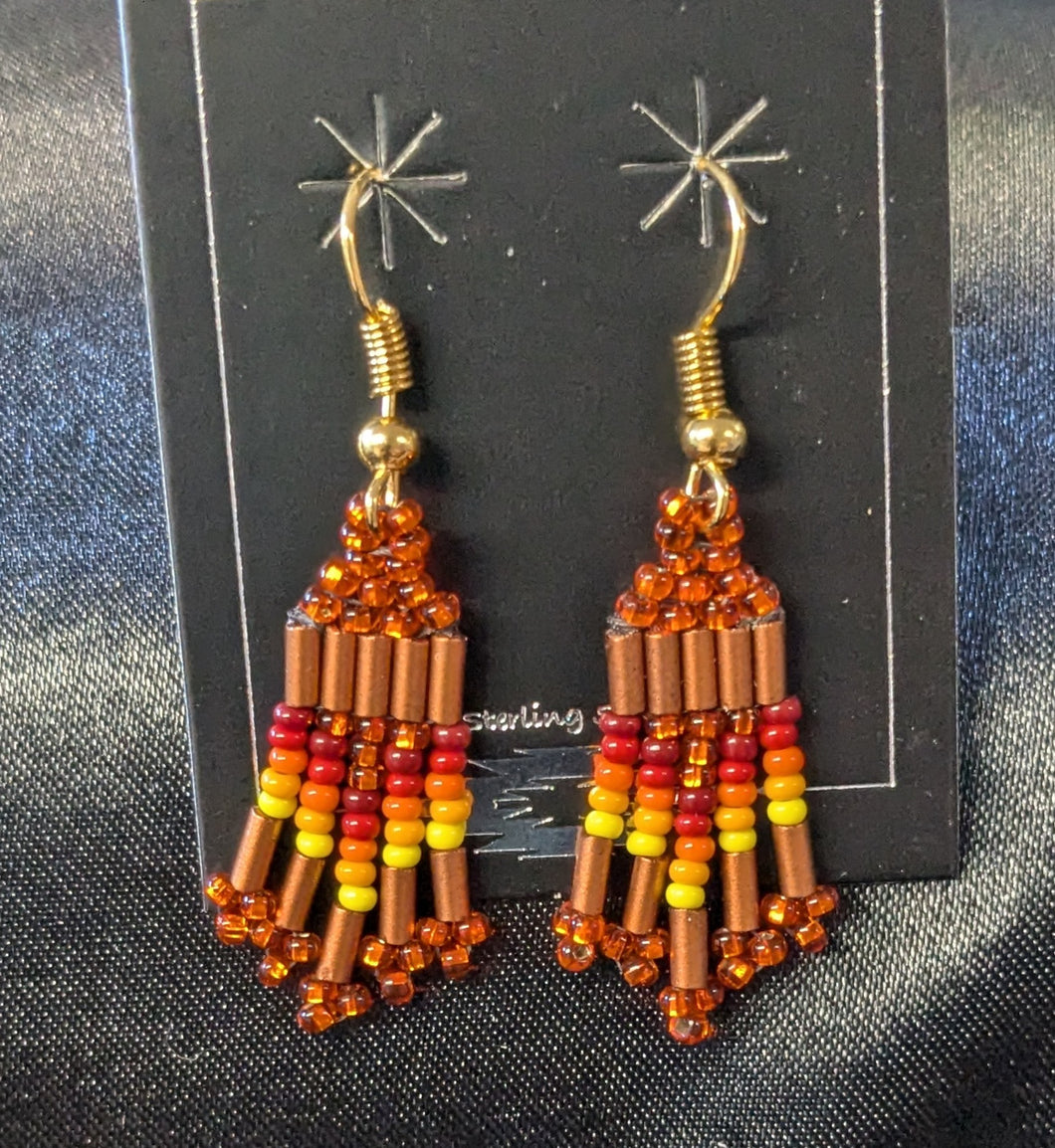 Small Beaded Dangle Earrings