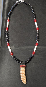 Glass Beaded Necklace 22"